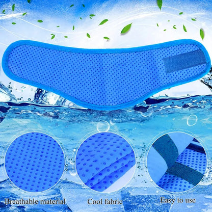 Summer Cooling Bandana for Dog Super Absorbent Ice Towel Collar Adjustable Pet Heatstroke Prevention Scarf for Walking Sleeping