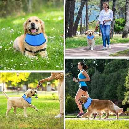 Summer Cooling Bandana for Dog Super Absorbent Ice Towel Collar Adjustable Pet Heatstroke Prevention Scarf for Walking Sleeping
